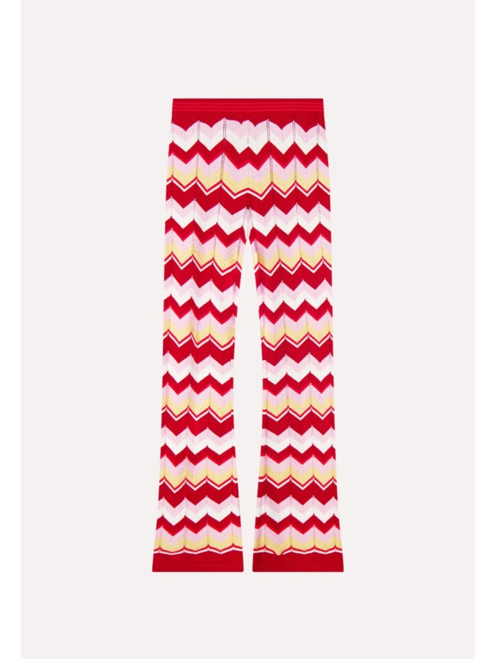 Minnie Rose Cashmere Cotton Chevron Pants